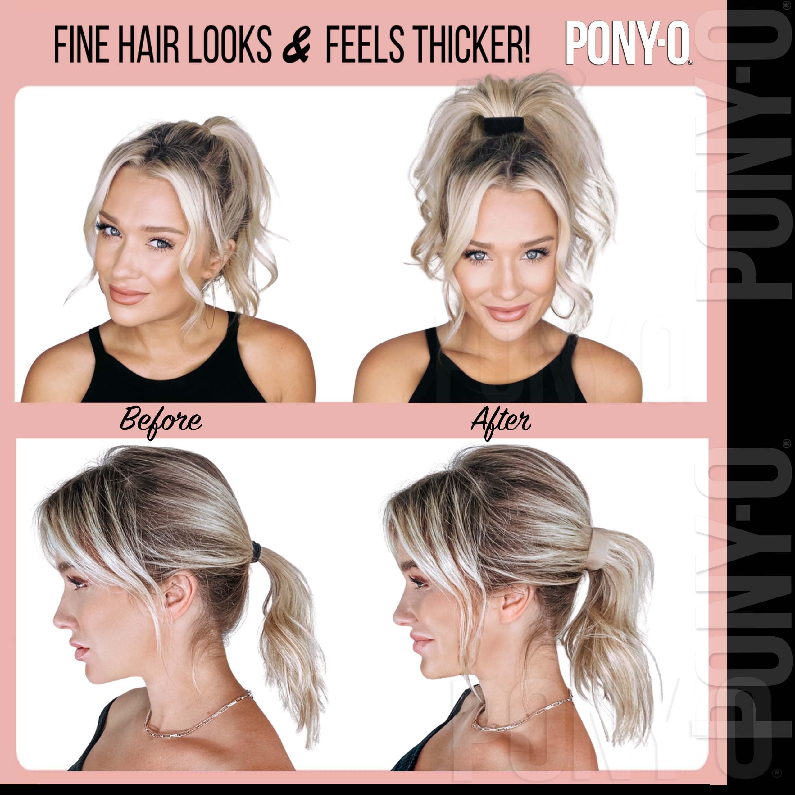 PONY-O 2 Large Bendable Hair Ties – Secure, Gentle Hold for Thick Hair (Copper Core)