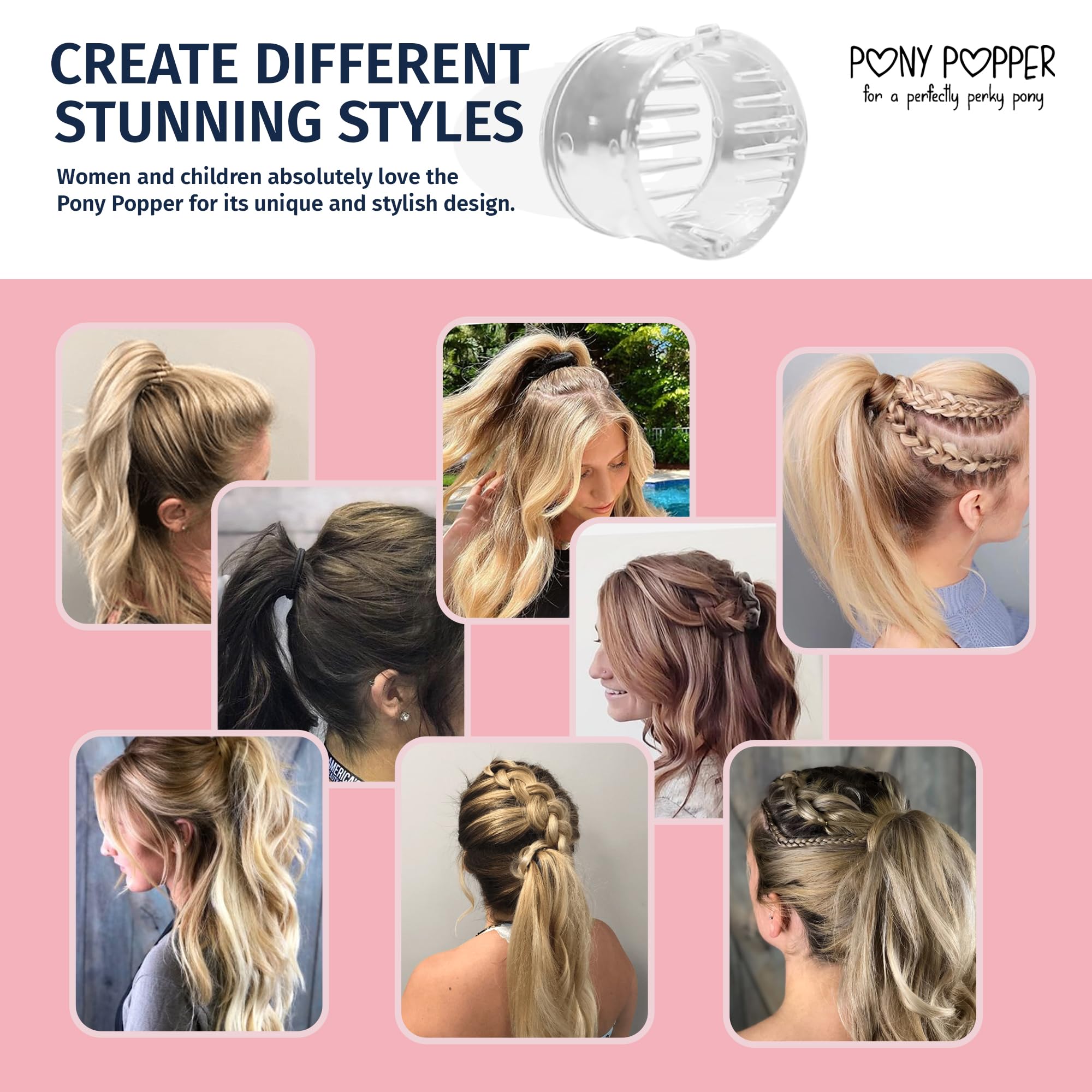Pony Popper Clip – High Ponytail Holder for Voluminous Styles | Secure, Lightweight & Versatile