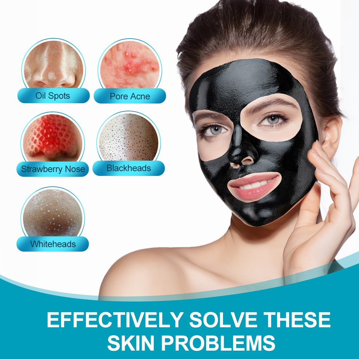 POP MODERN.C Blackhead Remover Mask Bamboo Charcoal Peel Off — 3-in-1 Pore Cleansing Kit