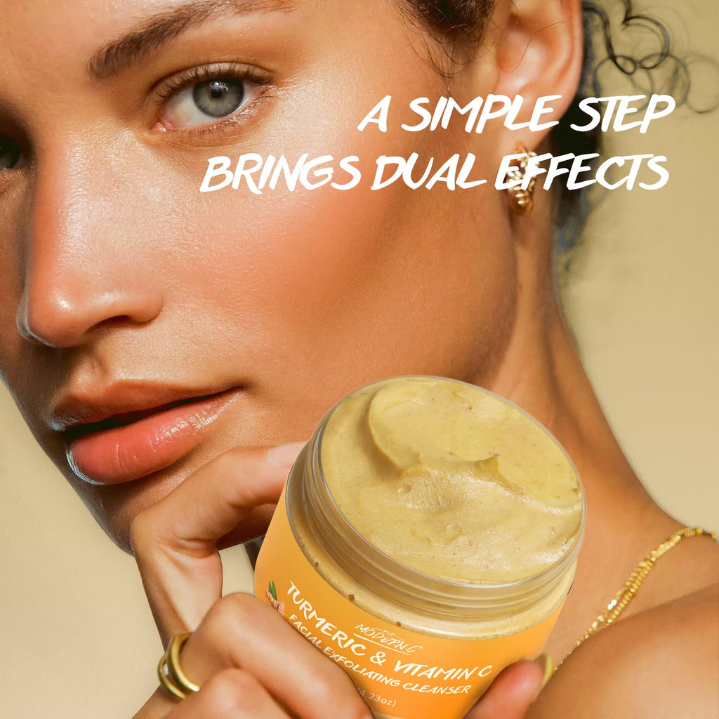 POP MODERN.C Turmeric Exfoliating Face Wash – 3-in-1 Vitamin C Cleanser