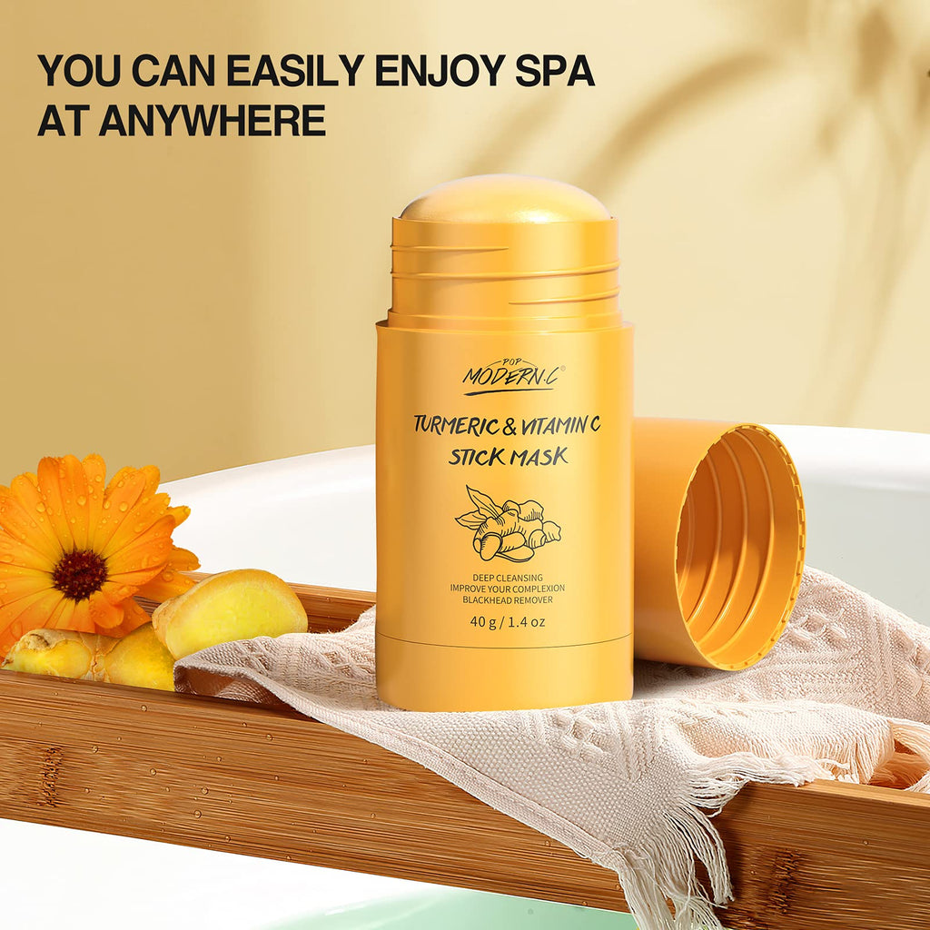 POP MODERN.C Turmeric Clay Stick Mask – Deep Pore Cleansing & Gentle Blackhead Care