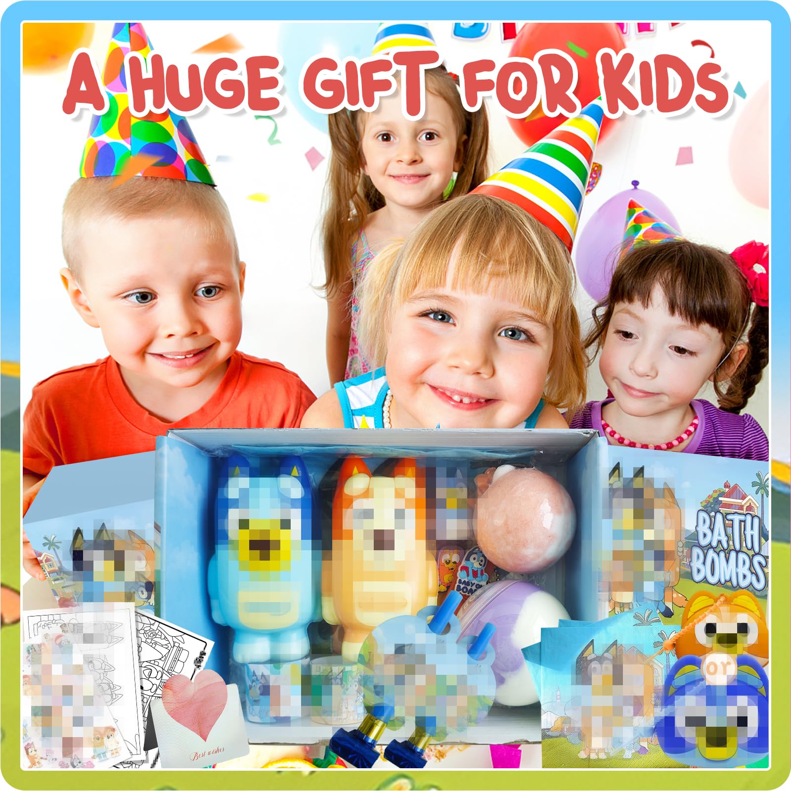 POPBATH Birthday Gifts Set for Kids – Bath Bombs, Surprise Toy, Slime & Fidgets