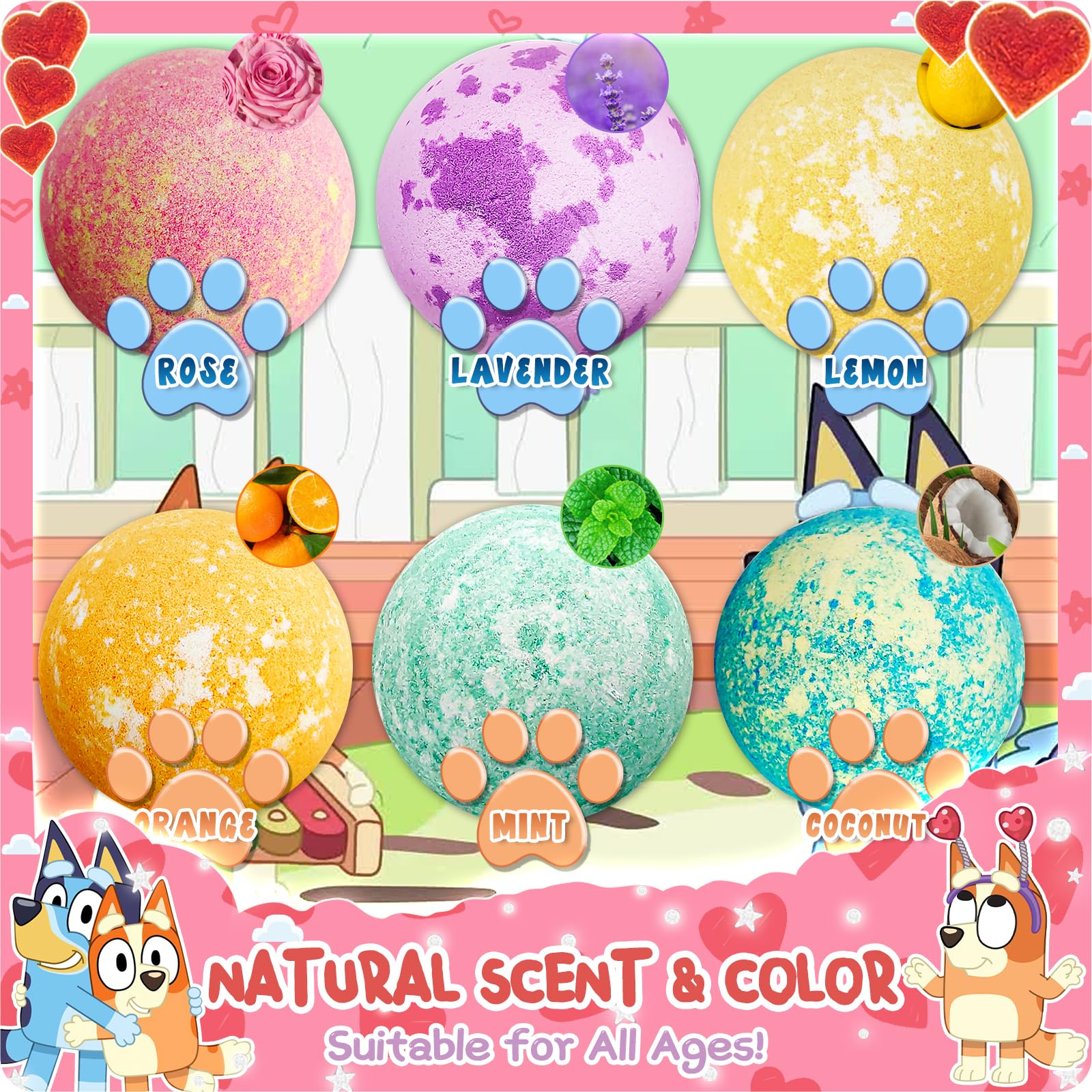 POPBATH XXL Kids Bath Bombs with Surprise Inside – 6-Pack Organic Gift Set
