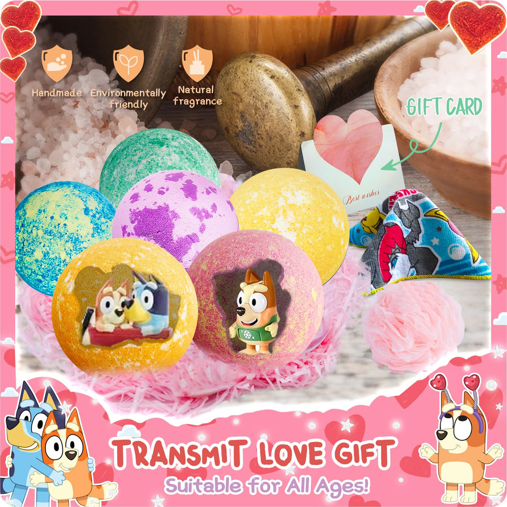 POPBATH XXL Kids Bath Bombs with Surprise Inside – 6-Pack Organic Gift Set