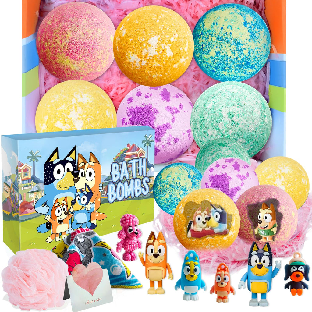 POPBATH XXL Kids Bath Bombs with Surprise Inside – 6-Pack Organic Gift Set