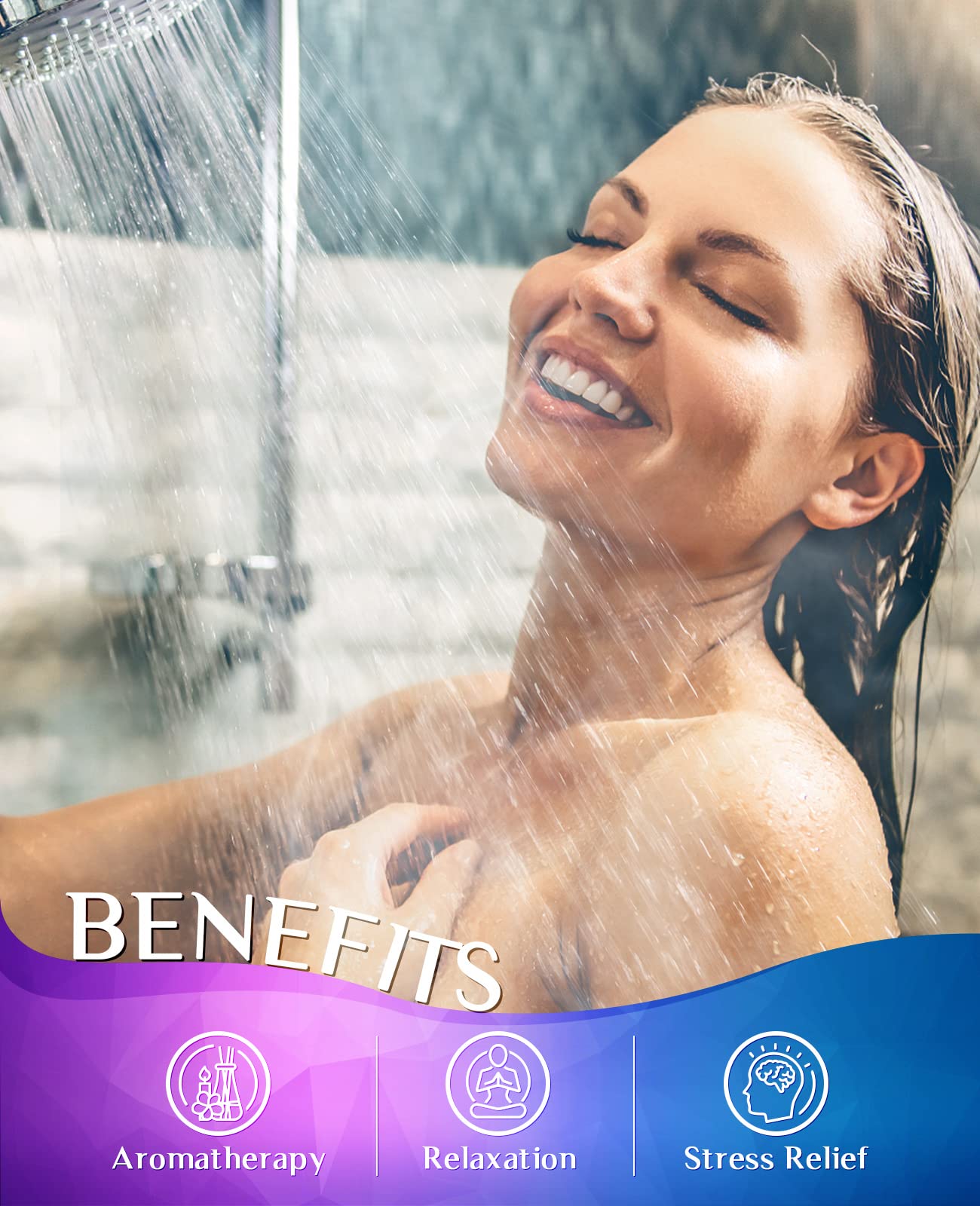 POPCHOSE Shower Steamers Aromatherapy - 8 Pack for Spa-Like Self-Care