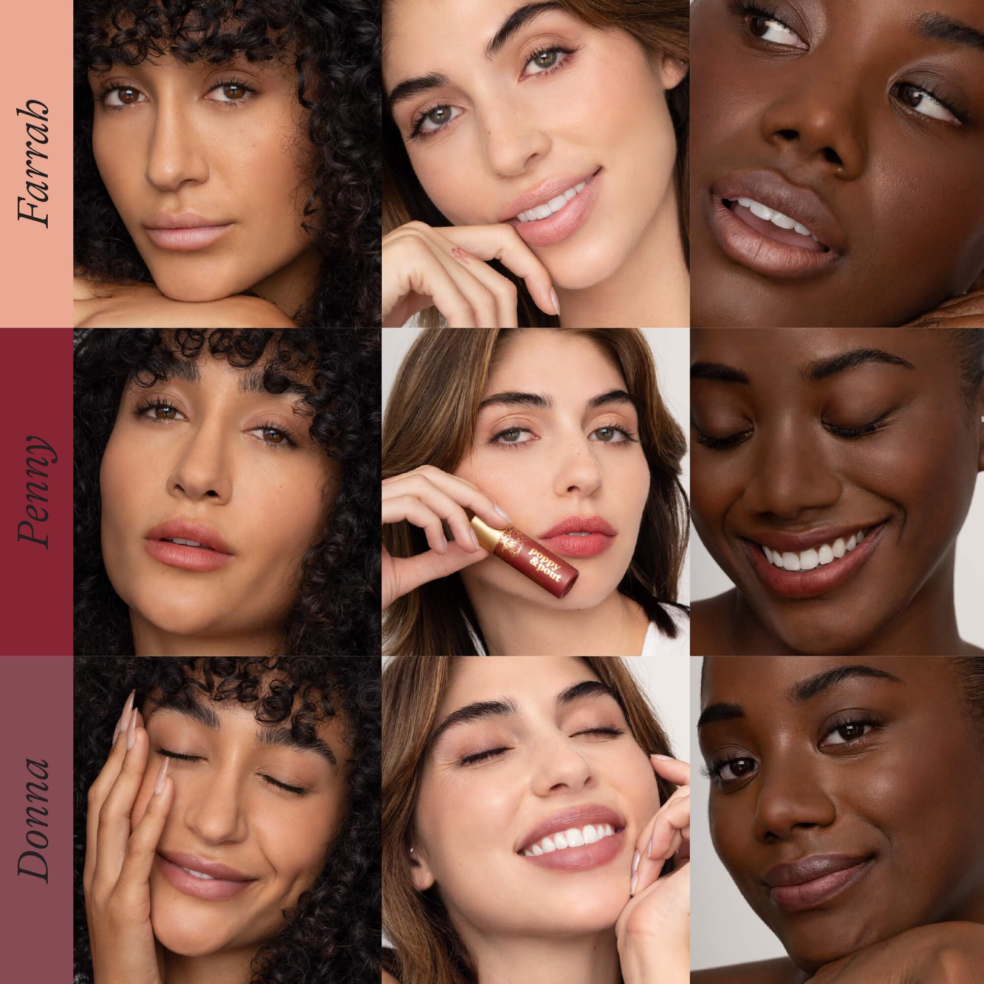 Poppy & Pout All Natural Lip Tints – 10pk Premium Gift Set | Cruelty Free