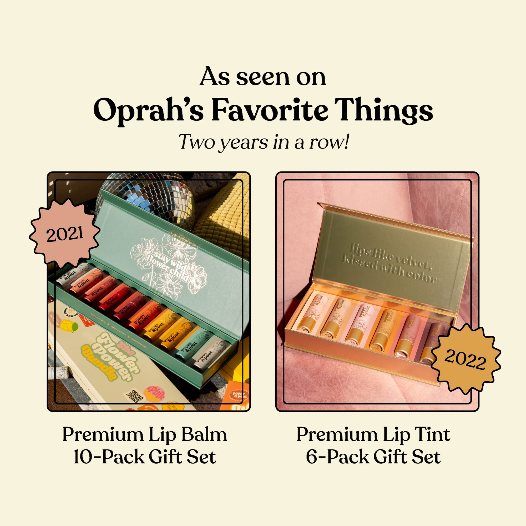 Jumbo Lip Balm Gift Set (3-Pack) | Poppy & Pout All Natural Lip Balms