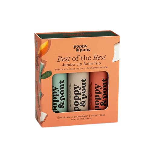 Jumbo Lip Balm Gift Set (3-Pack) | Poppy & Pout All Natural Lip Balms