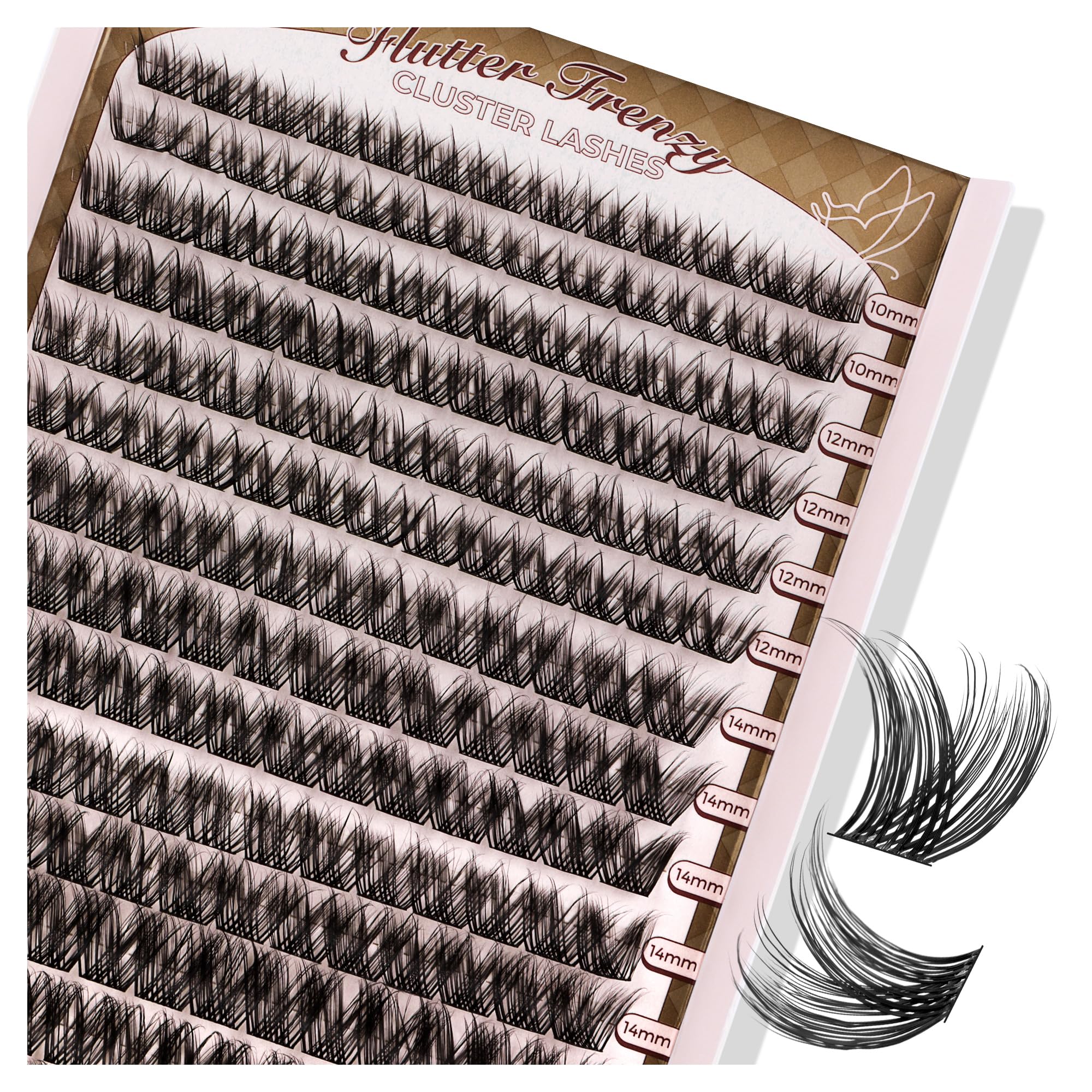 Popup Cluster Lashes 168pcs Wispy D Curl Clusters 9-18mm Mix | DIY Eyelash Extensions at Home