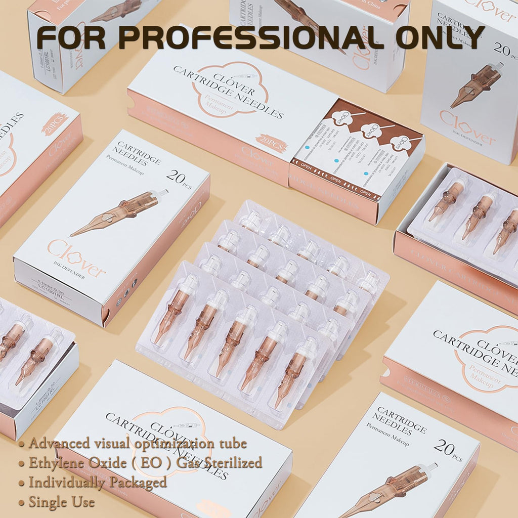 POPUPMU Clover 1RL 0.18mm Tattoo Cartridge Needles – 20Pcs (0601RL)
