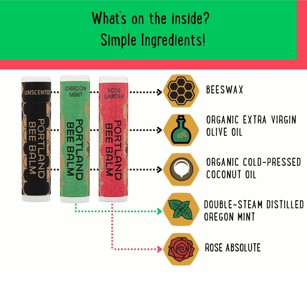 Portland Bee Balm All-Natural Handmade Lip Balm Collection – 9 Count