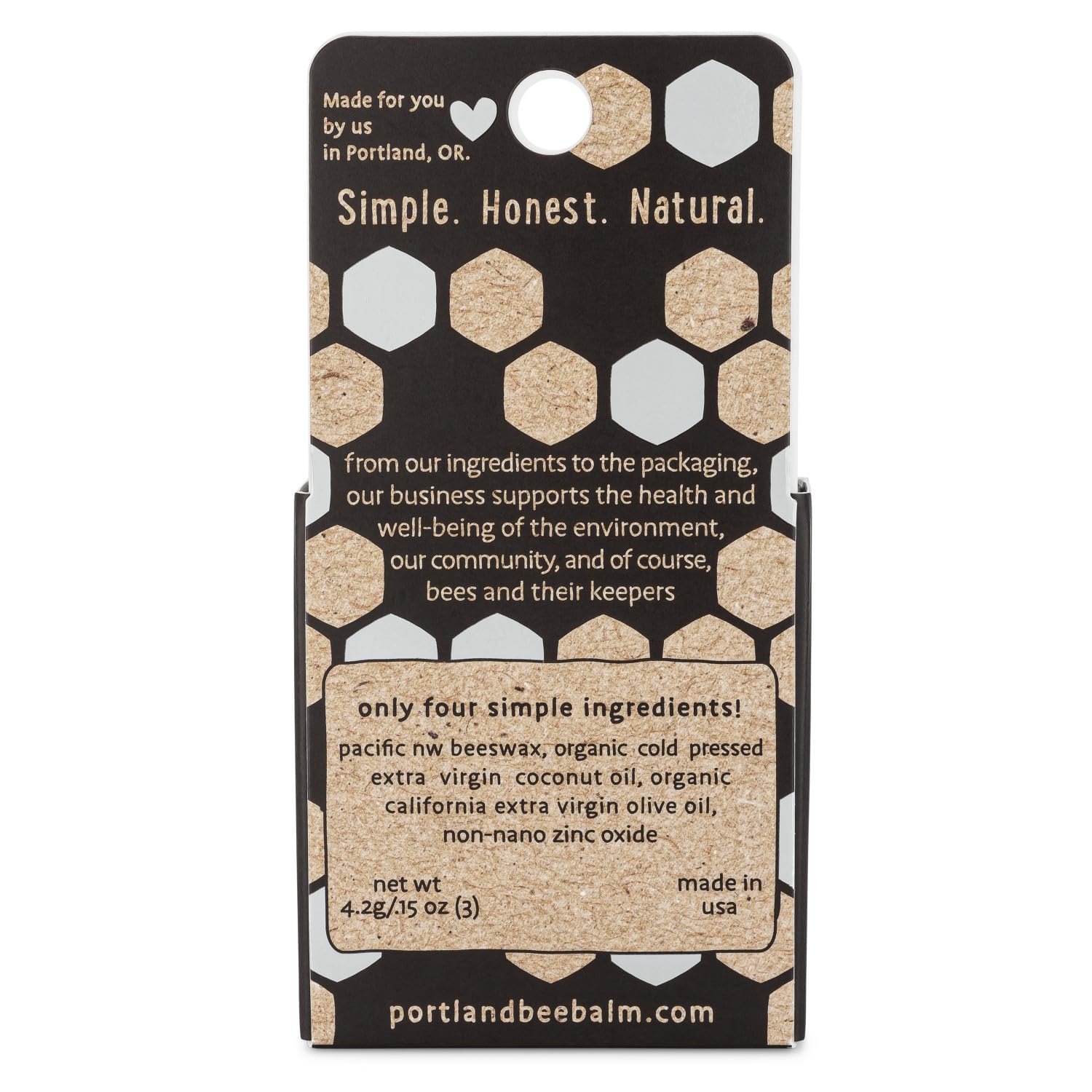Portland Bee Balm Solar Eclipse SPF 15 Lip Balm – All Natural Handmade Beeswax, 3 Count