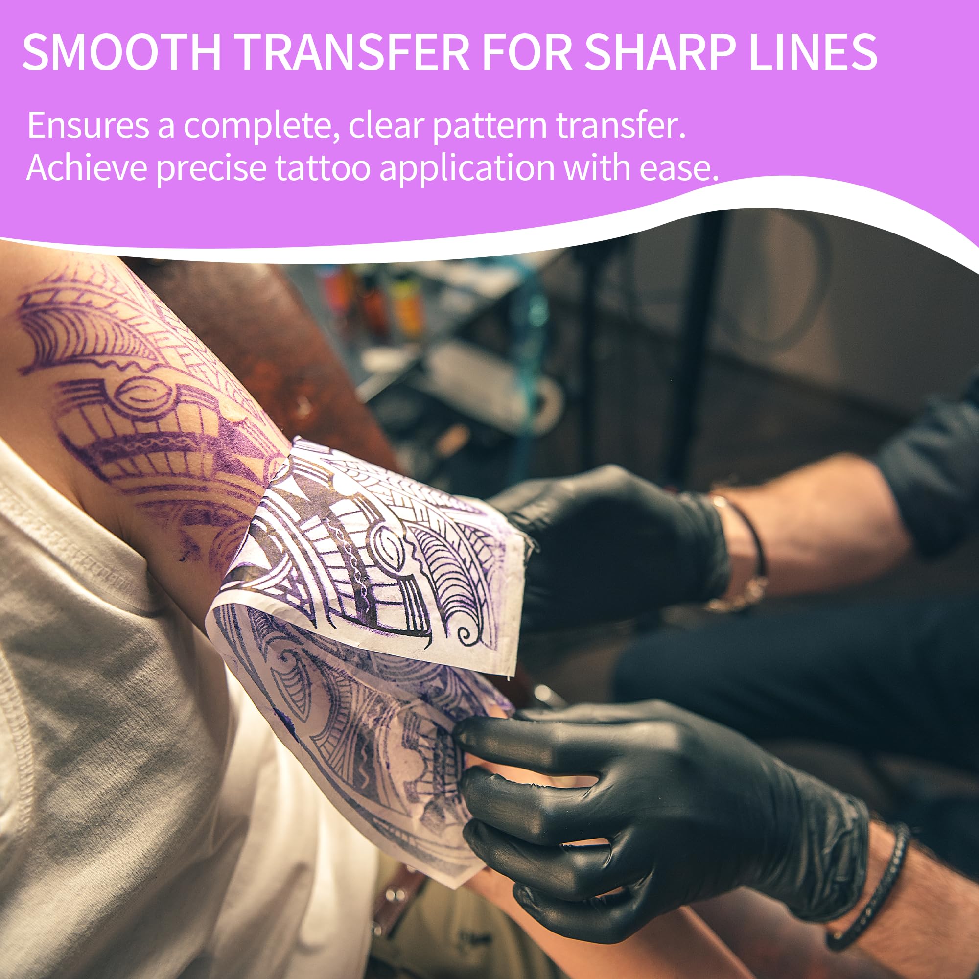 POSEIDON Tattoo Stencil Transfer Gel — 8 oz / 240 ml, Long-Lasting & Smudge-Proof for Paper & Machines (Juicy Grape Scent)