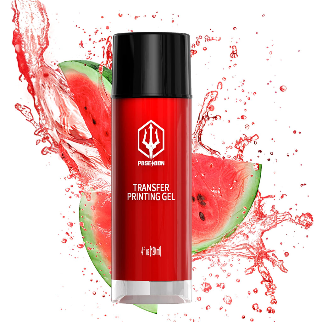 POSEIDON Tattoo Stencil Transfer Gel 4 oz — Crystal-Clear, Long-Lasting, Watermelon Scent