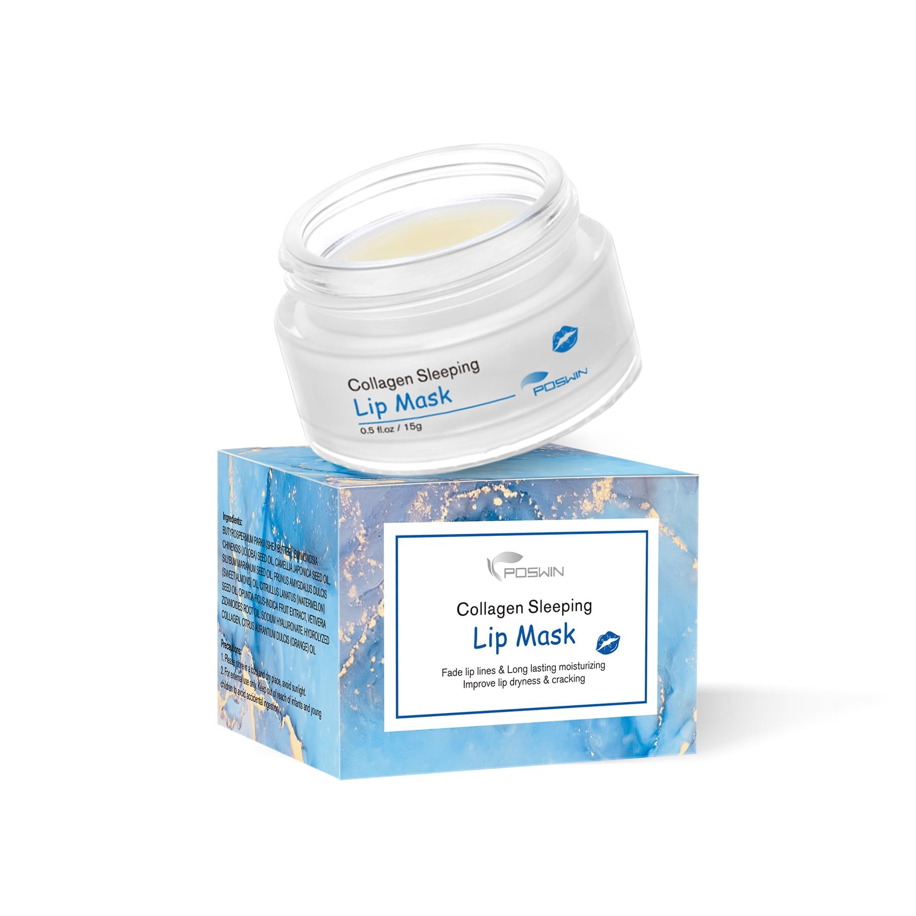 POSWIN Lip Sleeping Mask — Moisture & Collagen Overnight Lip Treatment 15g