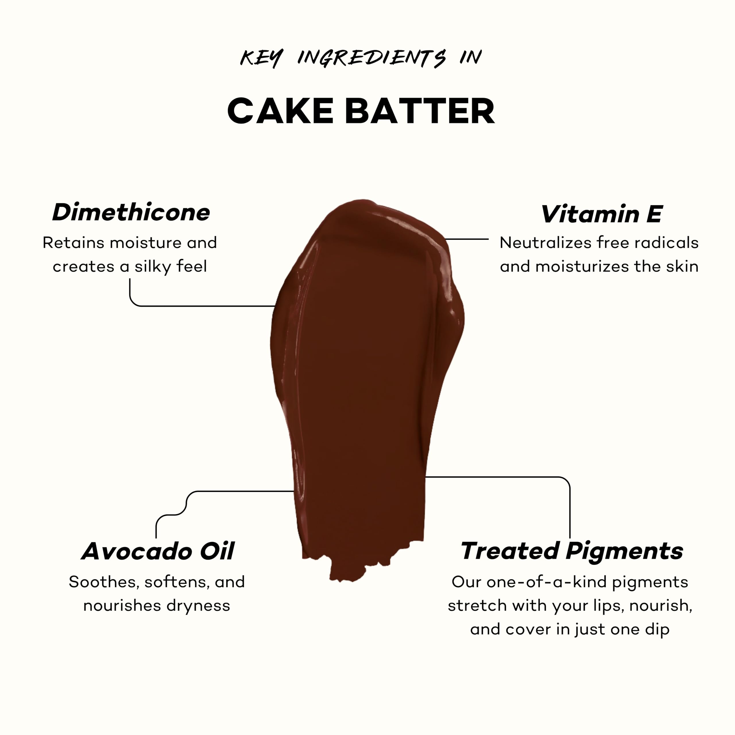 Pound Cake Cake Batter Liquid Lipstick – Long-Lasting Semi-Matte Lip Color with Avocado Oil (Brown Sugar)