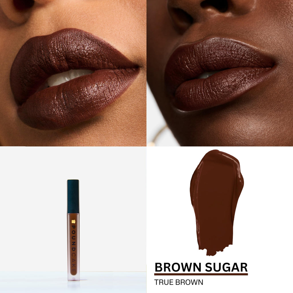 Pound Cake Cake Batter Liquid Lipstick – Long-Lasting Semi-Matte Lip Color with Avocado Oil (Brown Sugar)