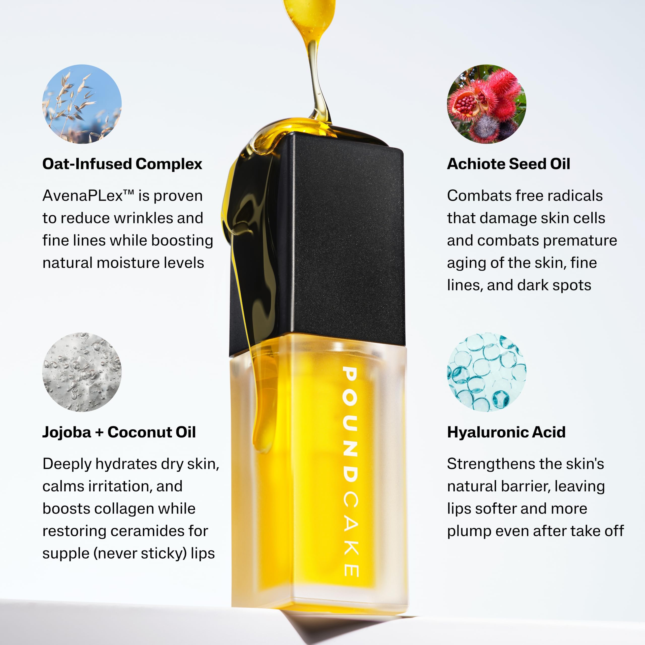 POUND CAKE Cake Theory Lip Tone Equalizing Oil – Hydrating High-Shine Lip Oil (Melted Butter)