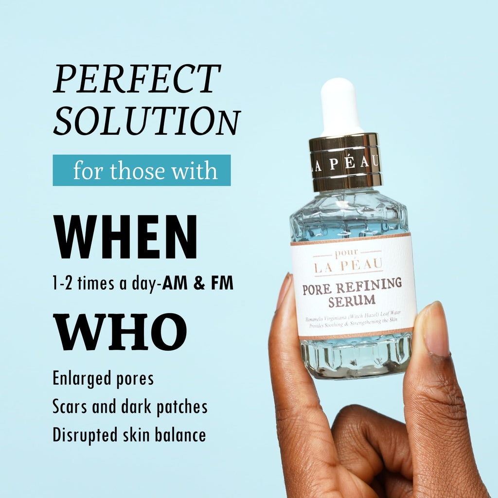 Pour La Peau Pore Refining Serum | Pore Minimizing Hydrating Face Serum (1.01 oz)