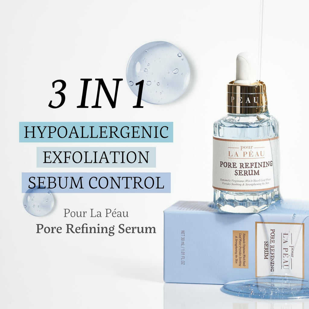 Pour La Peau Pore Refining Serum | Pore Minimizing Hydrating Face Serum (1.01 oz)