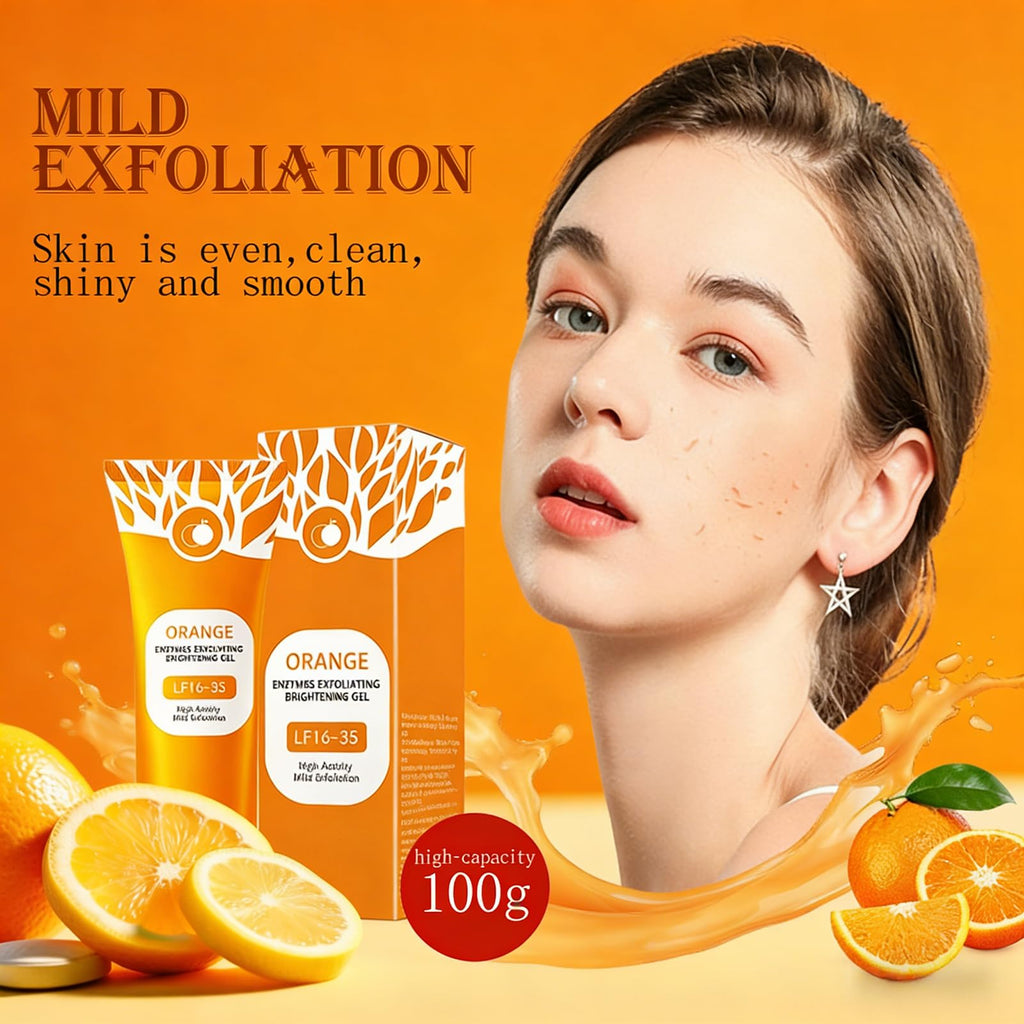 POYICGS Orange Exfoliating Gel – Deep Clean Pores, Remove Blackheads & Moisturize Skin