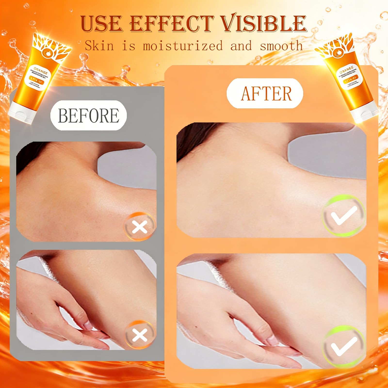 POYICGS Orange Exfoliating Gel – Deep Clean Pores, Remove Blackheads & Moisturize Skin