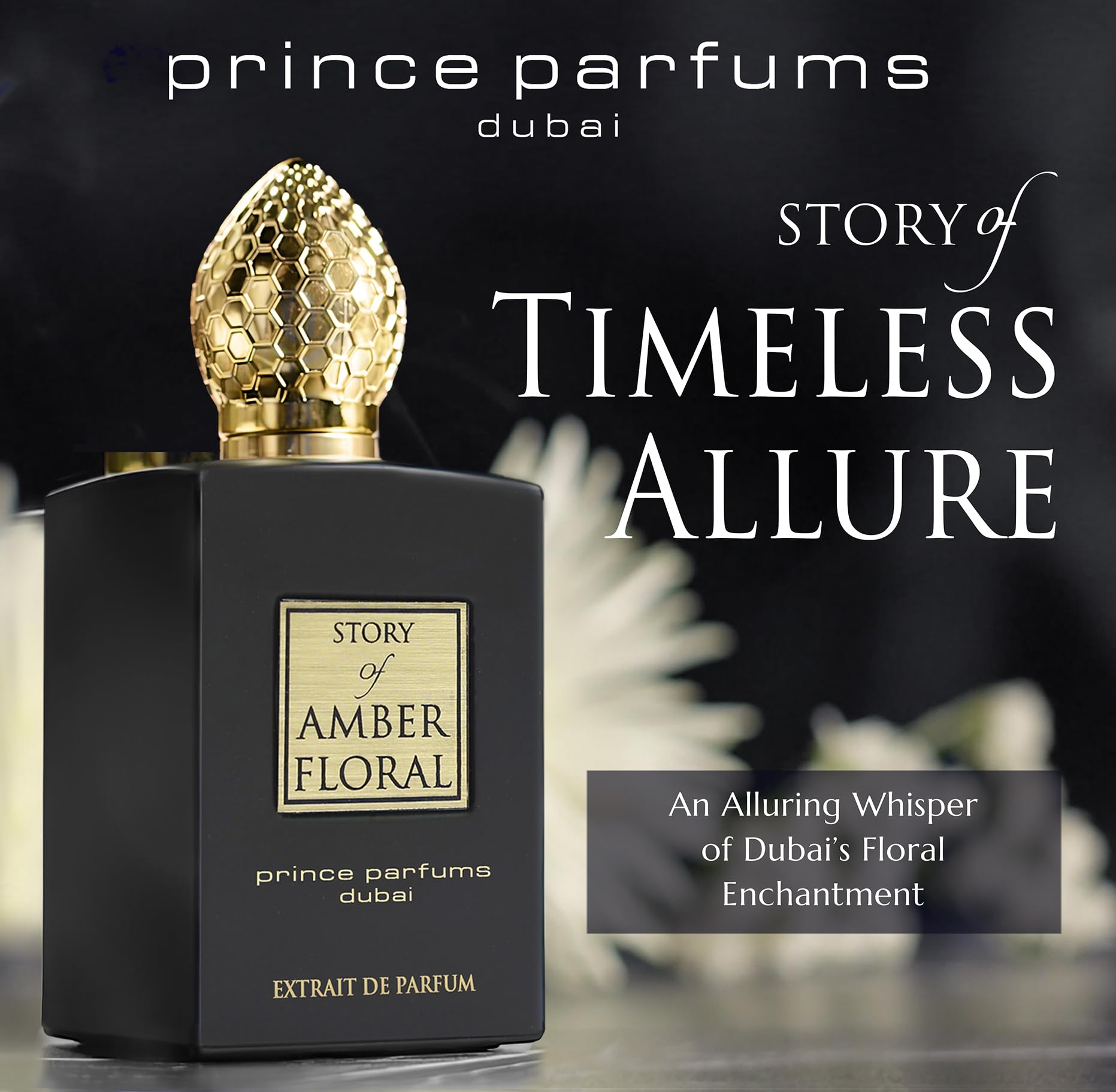 Amber Floral by Prince Parfums Dubai – 3.4 oz Women’s Extrait de Parfum