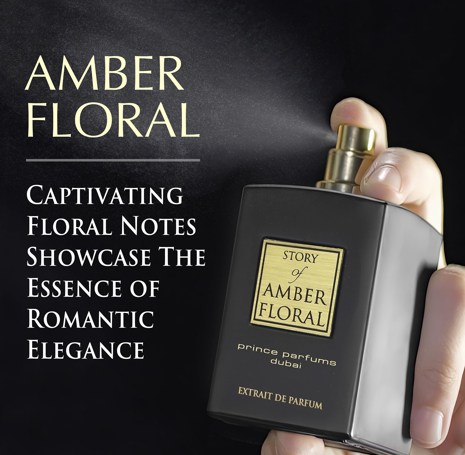 Amber Floral by Prince Parfums Dubai – 3.4 oz Women’s Extrait de Parfum