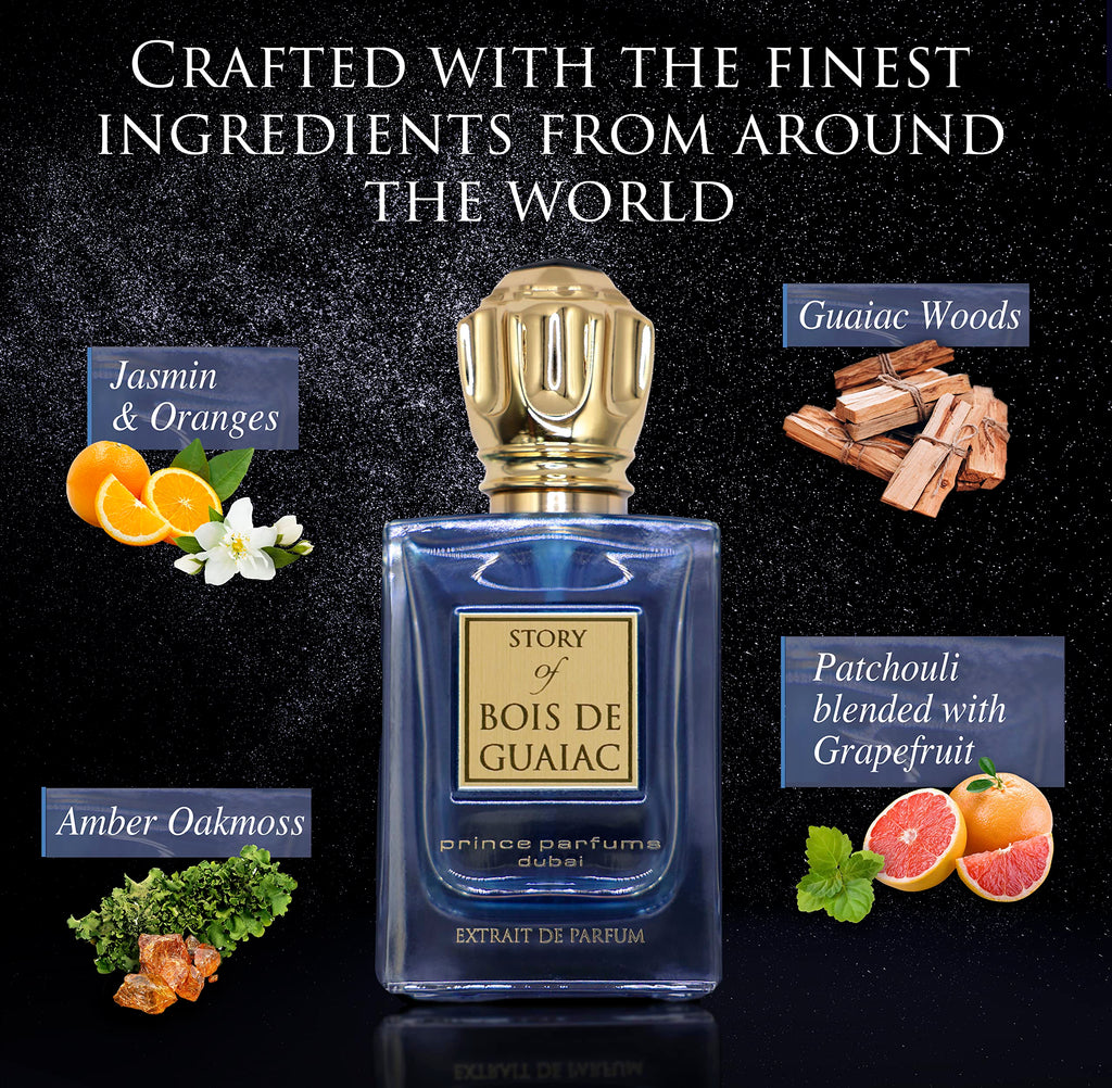 Prince Parfums Dubai – Men’s Discovery Kit: 5 x 10ml Extrait de Parfum Sprays (Wafa, Majestic Oudh, Bois de Guaiac, Azura Bergamot, Amber Woods)