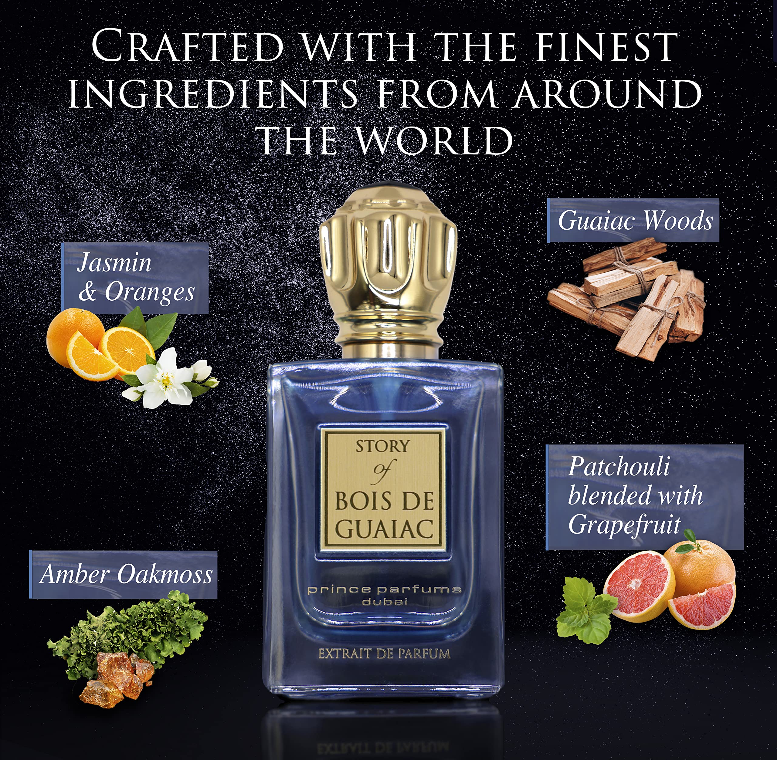 Prince Parfums Dubai – Men’s Discovery Kit: 5 x 10ml Extrait de Parfum Sprays (Wafa, Majestic Oudh, Bois de Guaiac, Azura Bergamot, Amber Woods)