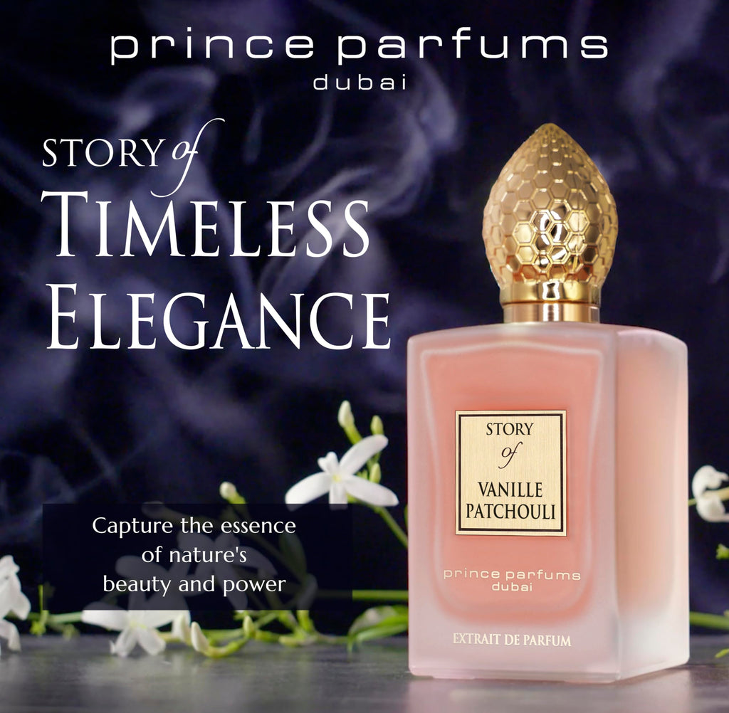 Prince Parfums Dubai – Story of Vanille Patchouli for Women | Extrait de Parfum, 3.4 oz