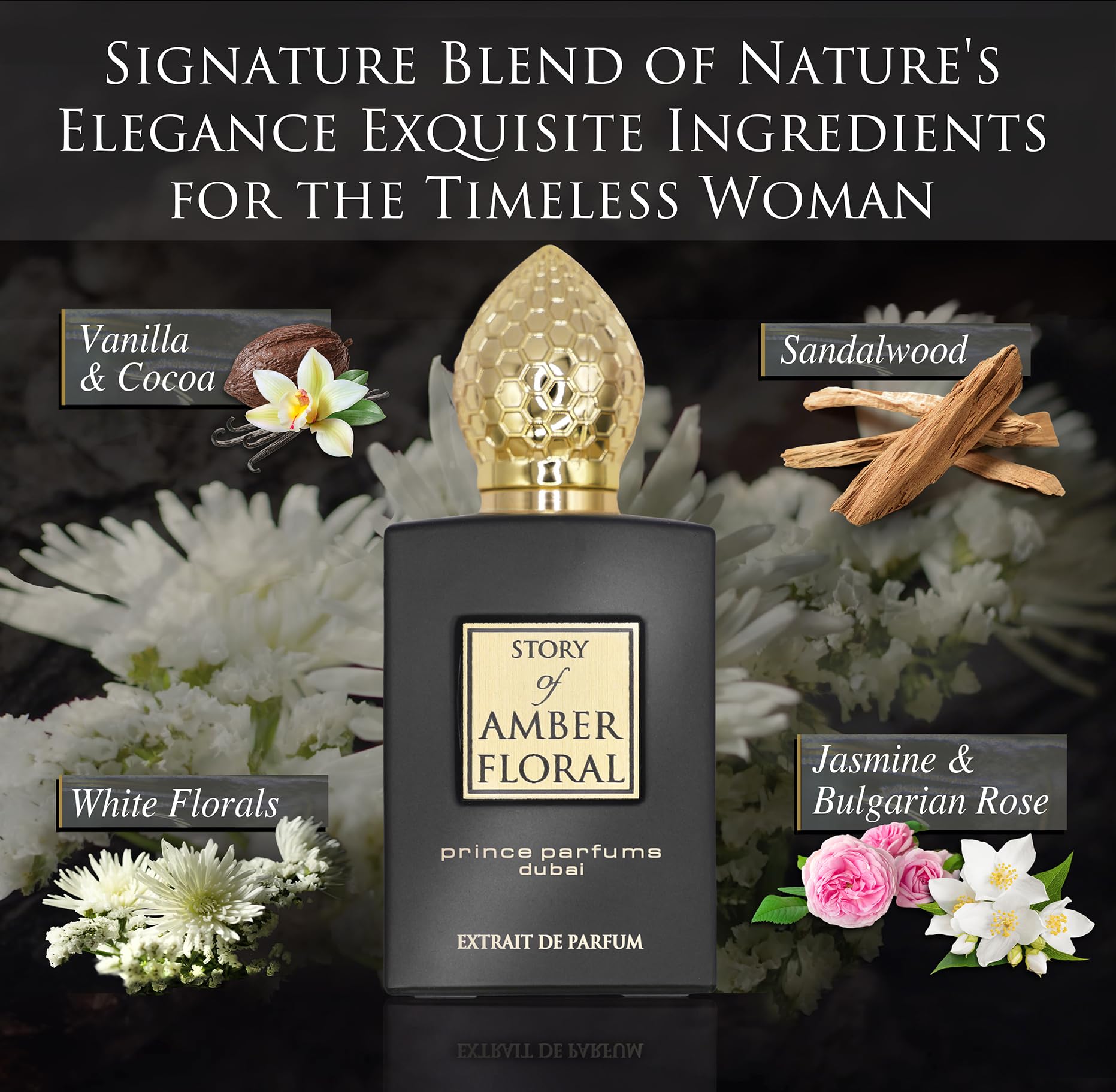 Prince Parfums Dubai Women’s Discovery Kit – 5 x 10ml Extrait & EDP Sprays (Al Hayat, Vanille Patchouli, Freesia Magnolia, Gourmand Vanilla, Amber Floral)