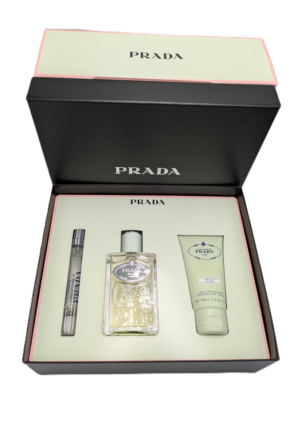 Prada Infusion Iris Gift Set – EDP, Body Lotion & Travel Mini