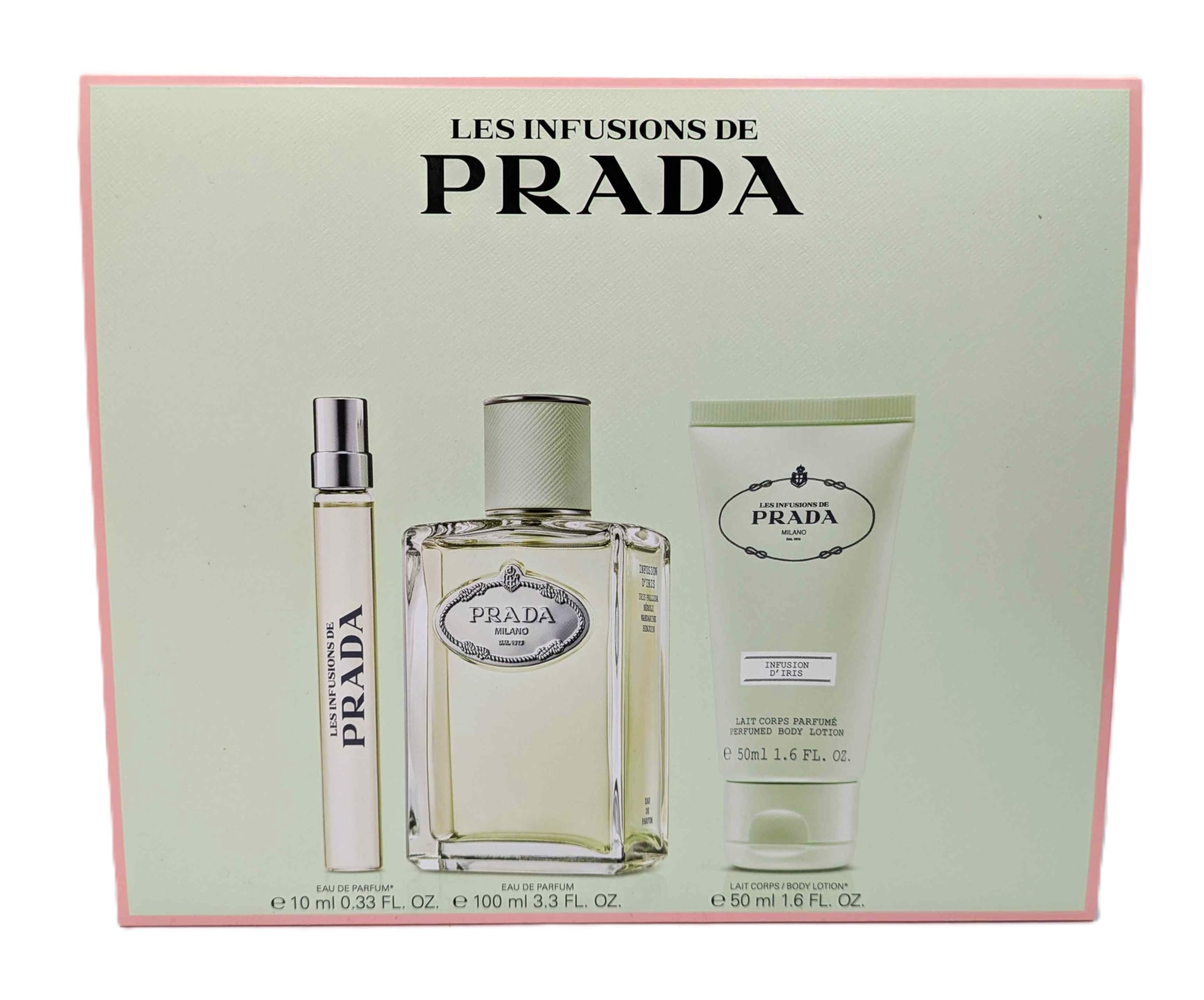 Prada Infusion Iris Gift Set – EDP, Body Lotion & Travel Mini