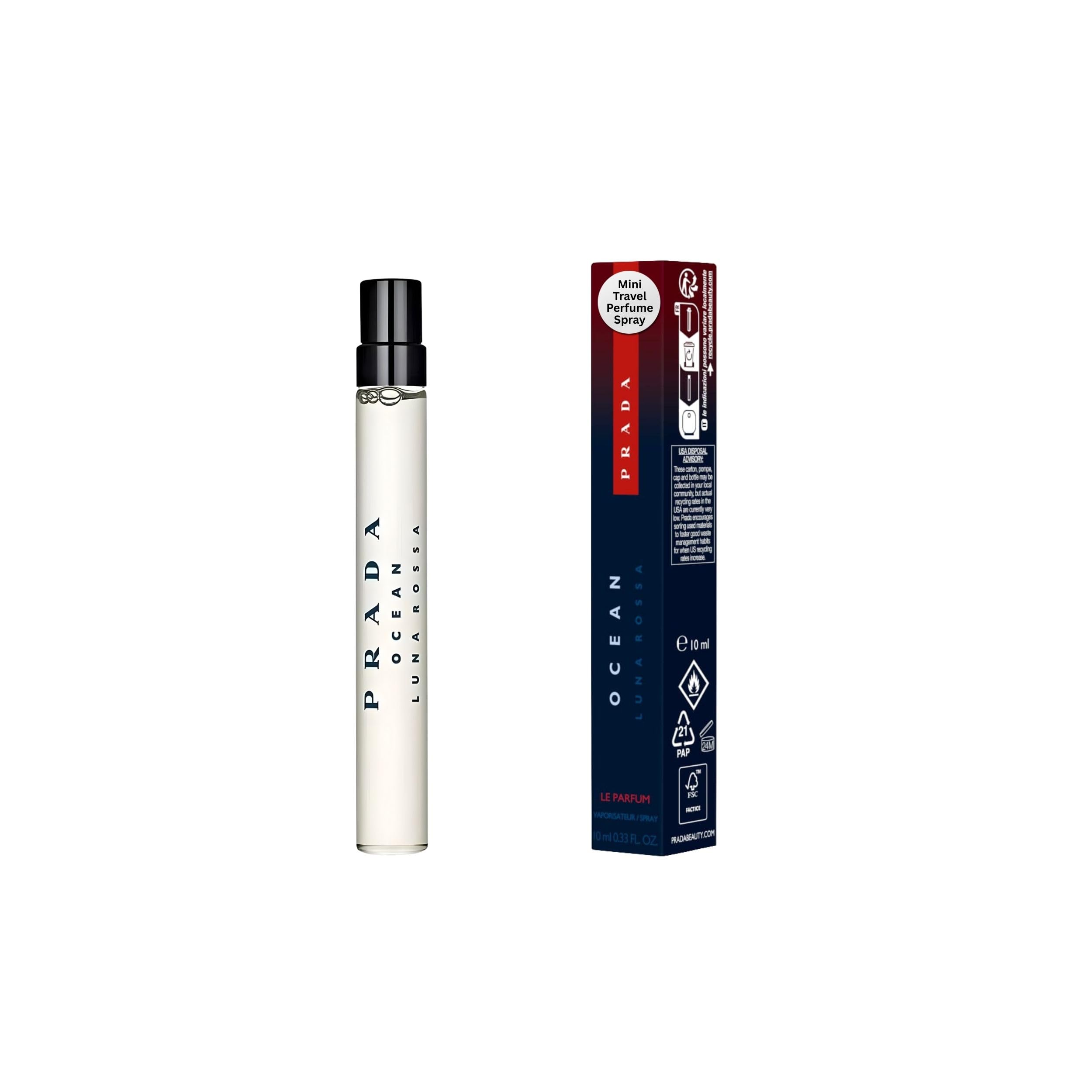 Prada Luna Rossa Ocean Le Parfum Travel Spray 0.33 oz – Men's Fragrance by Prada