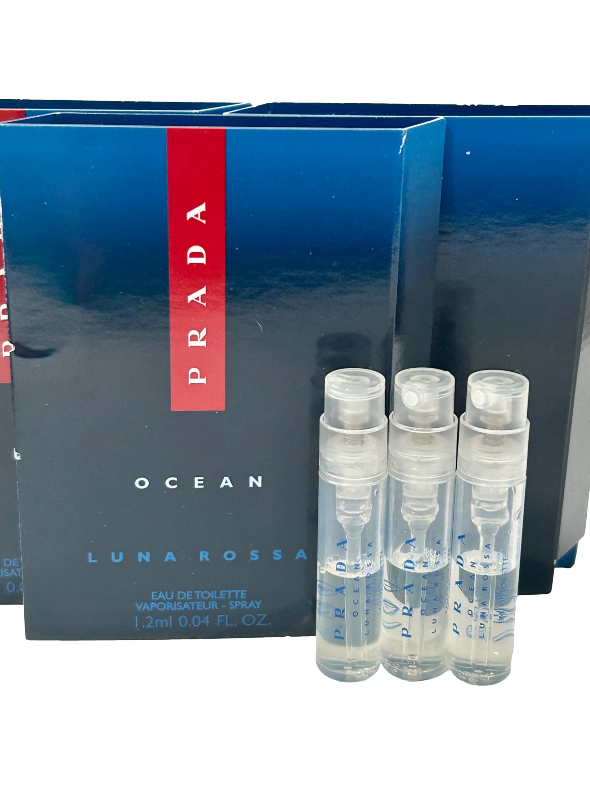 Prada OCEAN Luna Rossa EDT Sample Set – 3 x 0.04 oz Mini Sprays for Men