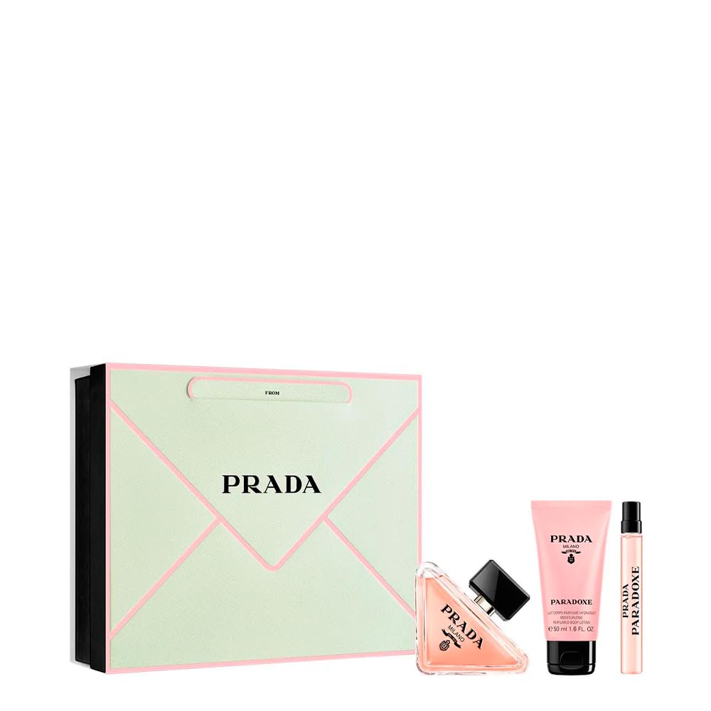 Prada Paradoxe 3-Piece Gift Set: EDP 3 oz, Body Lotion 1.6 oz, Travel Spray