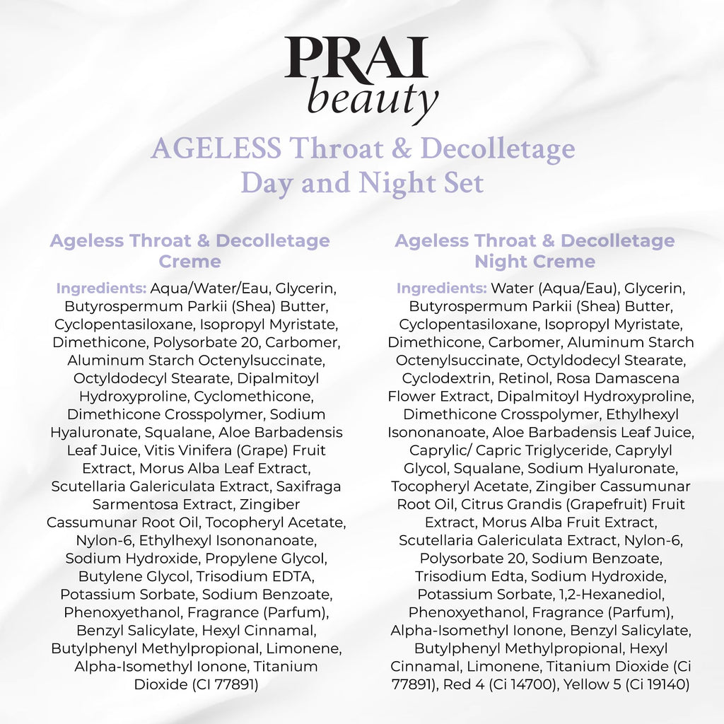 PRAI Beauty Ageless Day & Night Neck Kit – Day & Night Neck Cream Duo