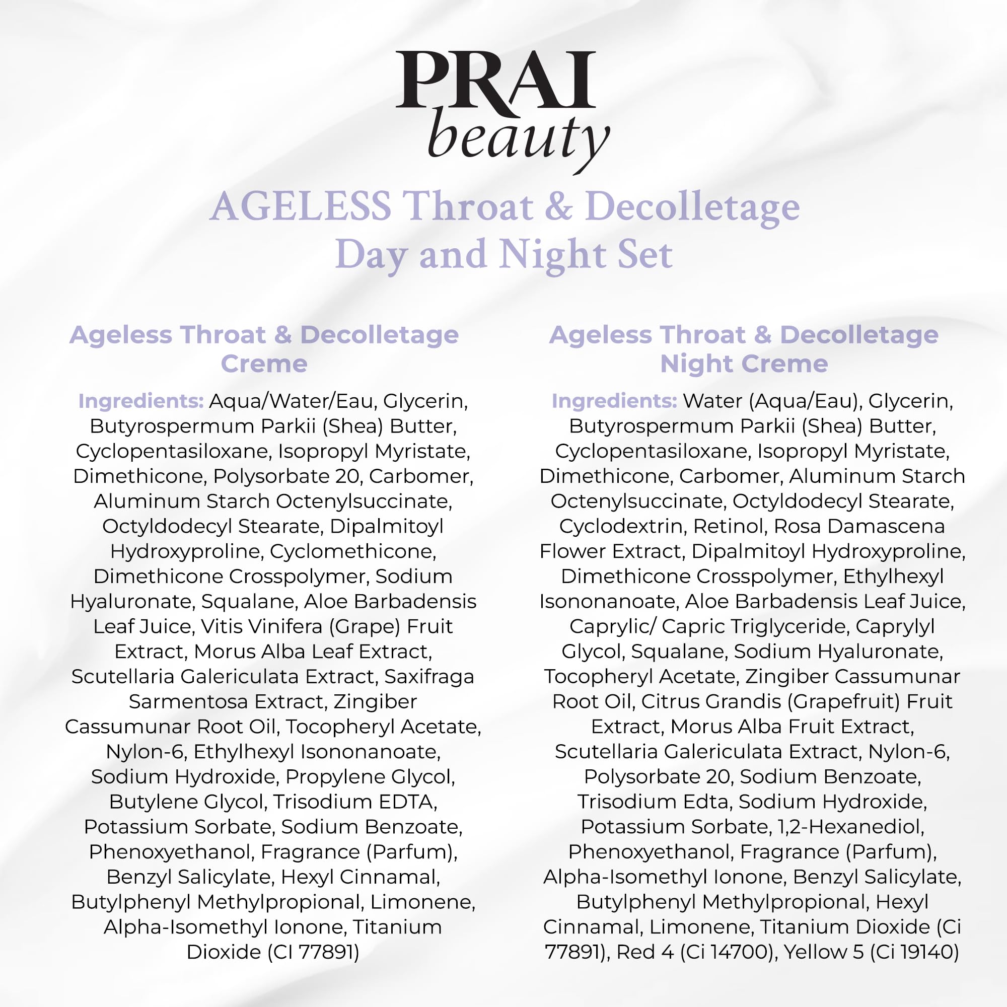 PRAI Beauty Ageless Day & Night Neck Kit – Day & Night Neck Cream Duo