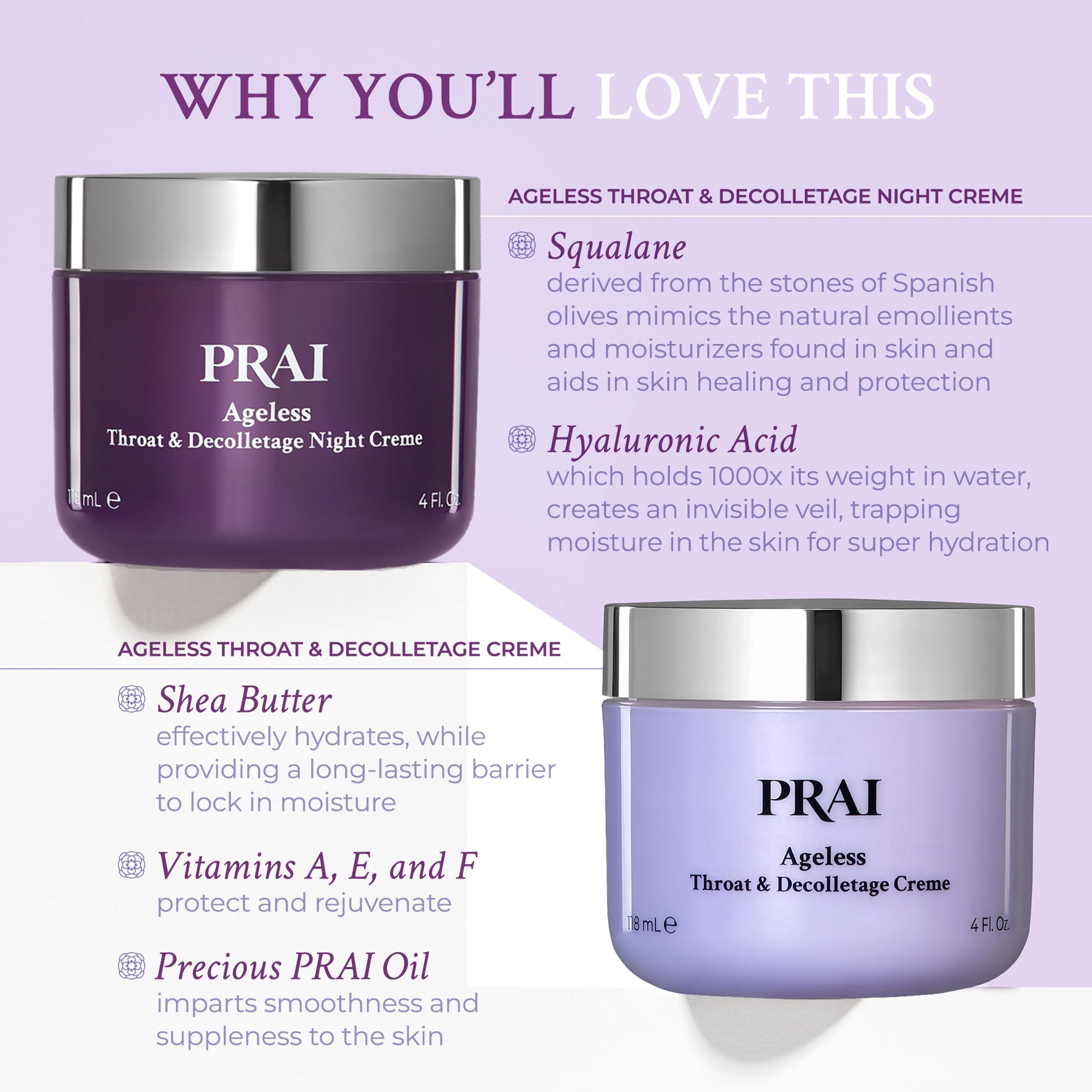 PRAI Beauty Ageless Day & Night Neck Kit – Day & Night Neck Cream Duo