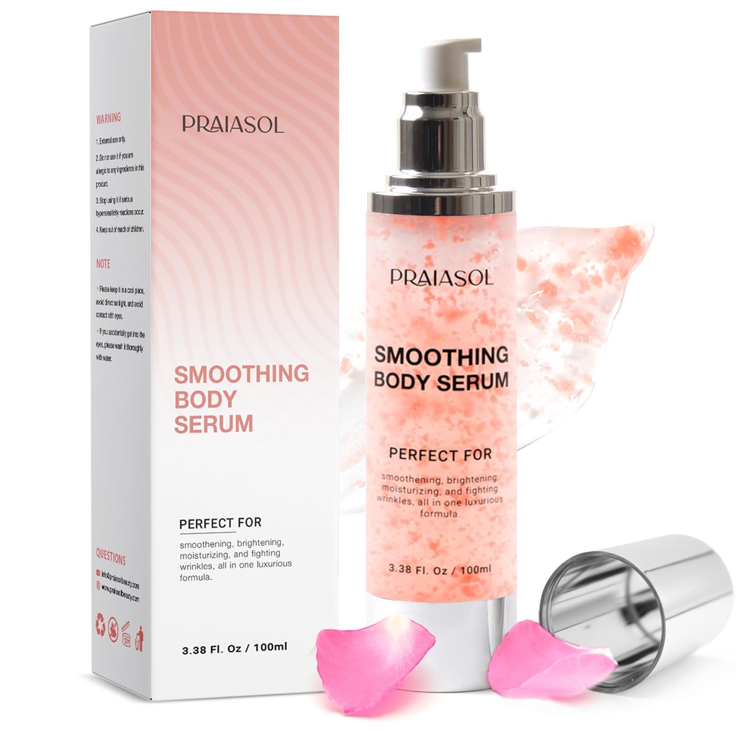 Praiasol Glossy Smoothing Body Serum – Hydrating, Wrinkle-Smoothing Formula for Aging Skin | 100 ml