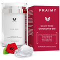 Praimy Glow Rose Premium Conductive Gel for Microcurrent & RF Devices — Strong Current, Consistent Lift