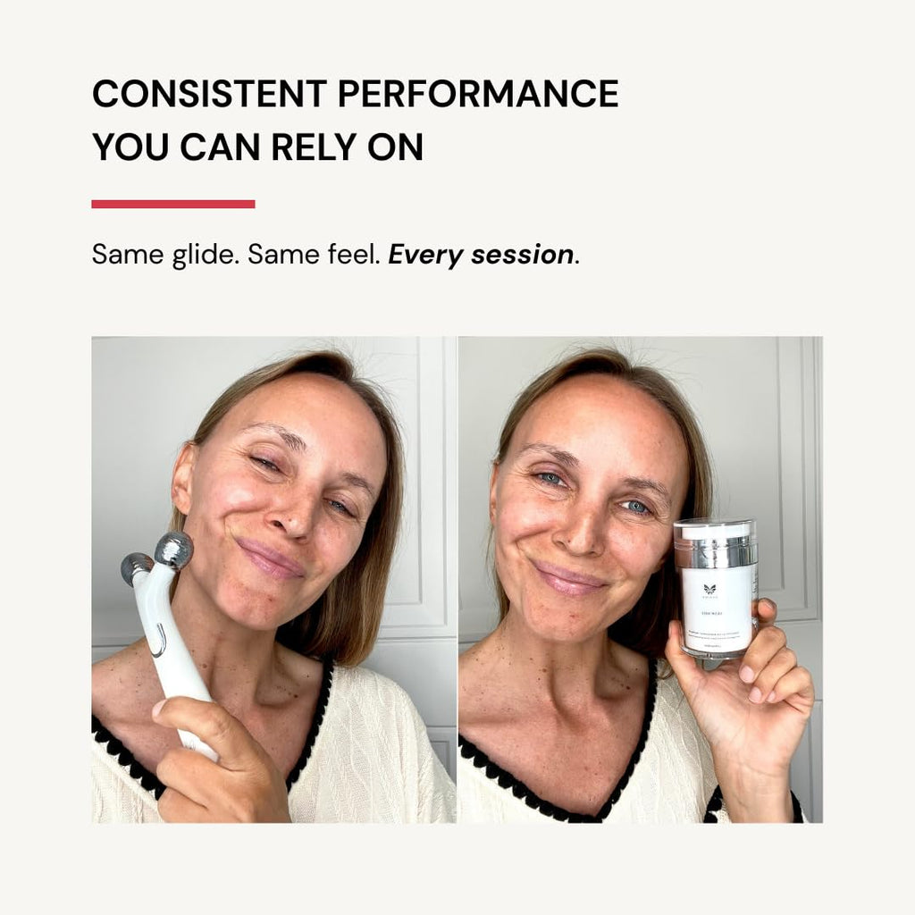 Praimy Glow Rose Premium Conductive Gel for Microcurrent & RF Devices — Strong Current, Consistent Lift
