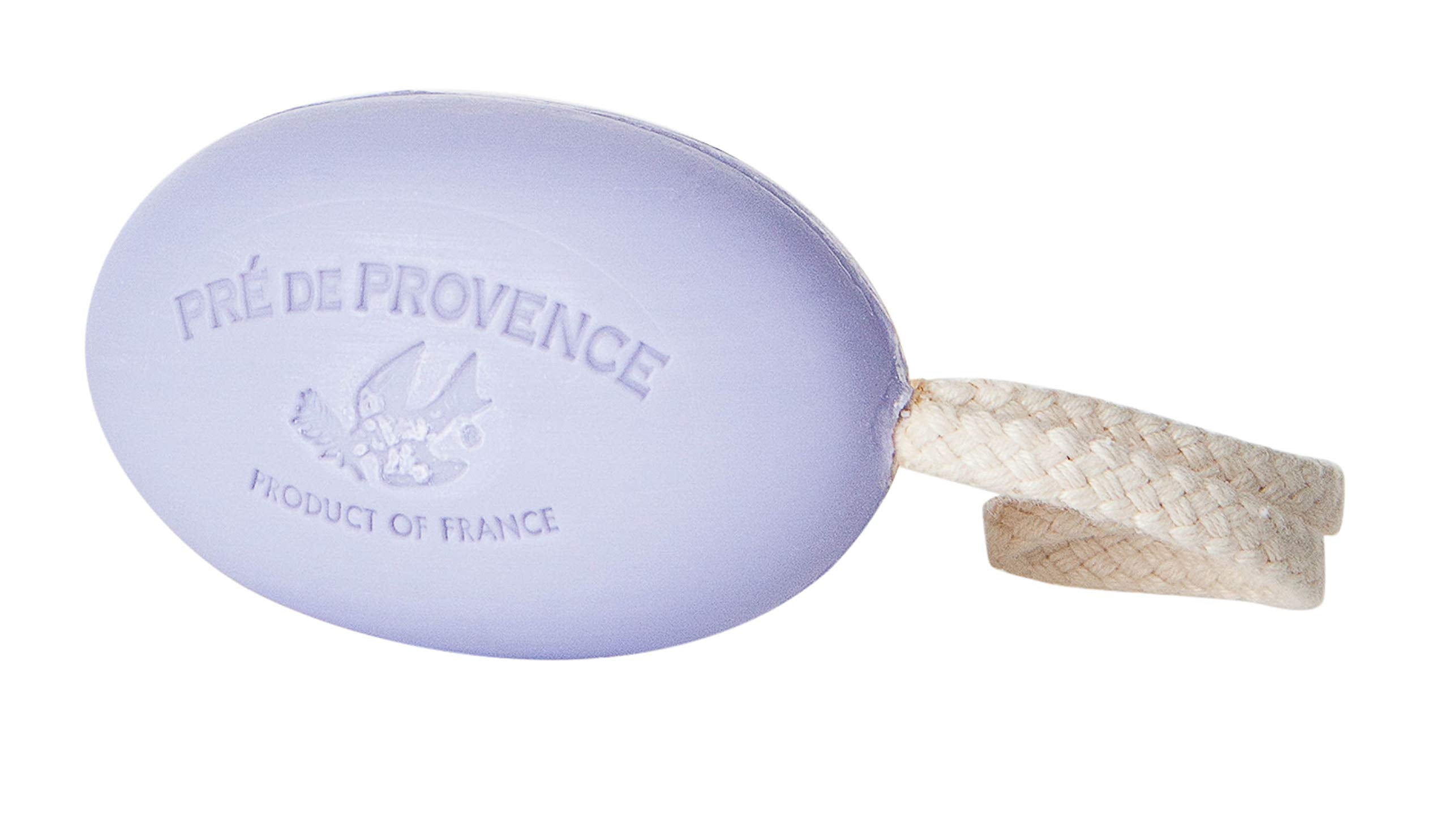 Pre de Provence Soap On a Rope – Lavender, 200g | Quad-Milled French Soap with Shea Butter