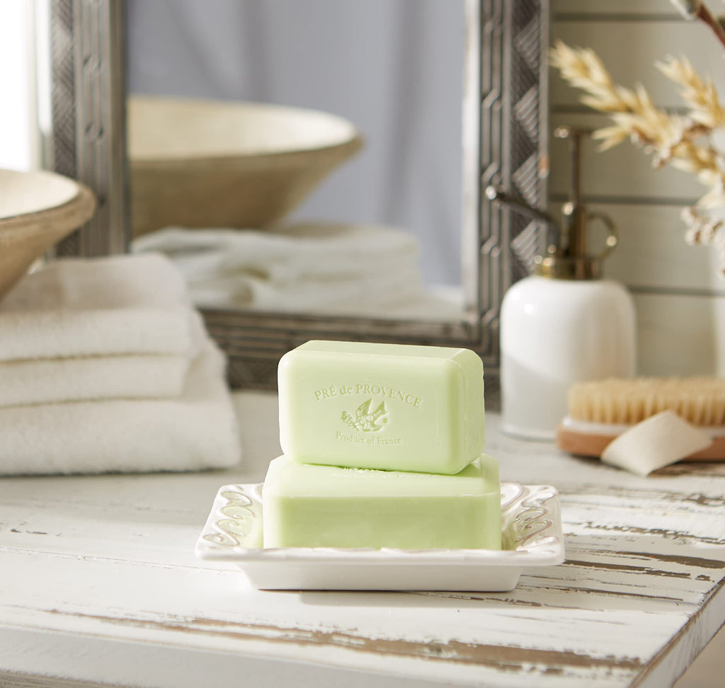 Pre de Provence Linden Soap Bar – Quad Milled, Rich Lather, Organic Shea Butter, 8.8 oz