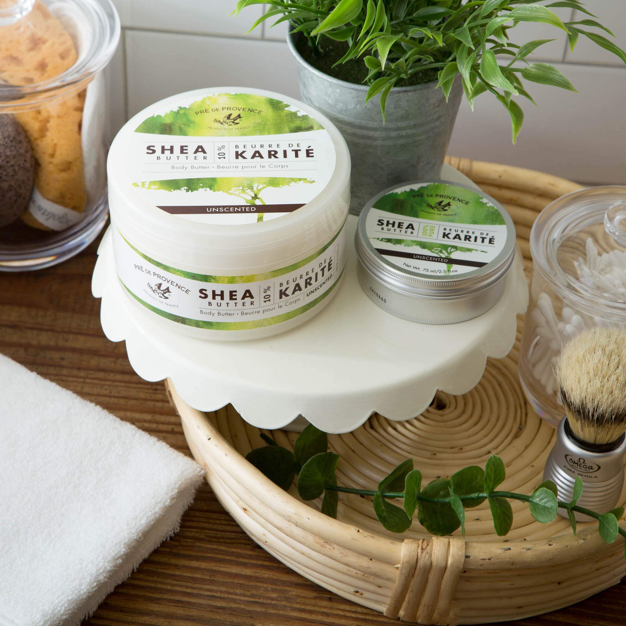Pre de Provence Beurre De Karité Moisturizing Collection – Unscented Shea Butter Body Butter 500 ml