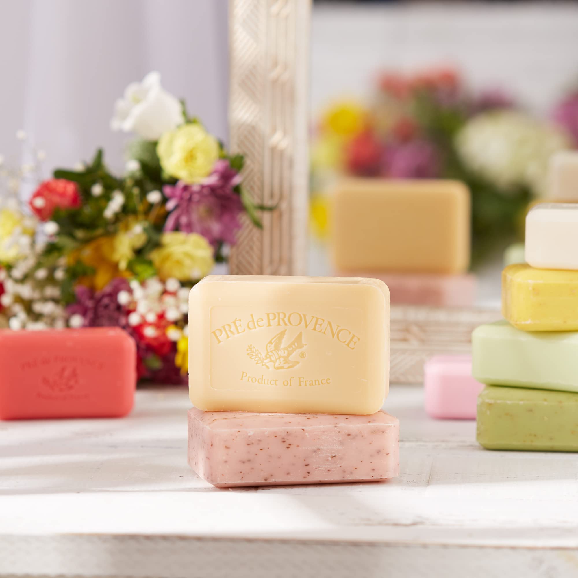 Pre de Provence Jade Vine Artisanal Soap Bar — Organic Shea Butter, Quad Milled, 8.8 oz