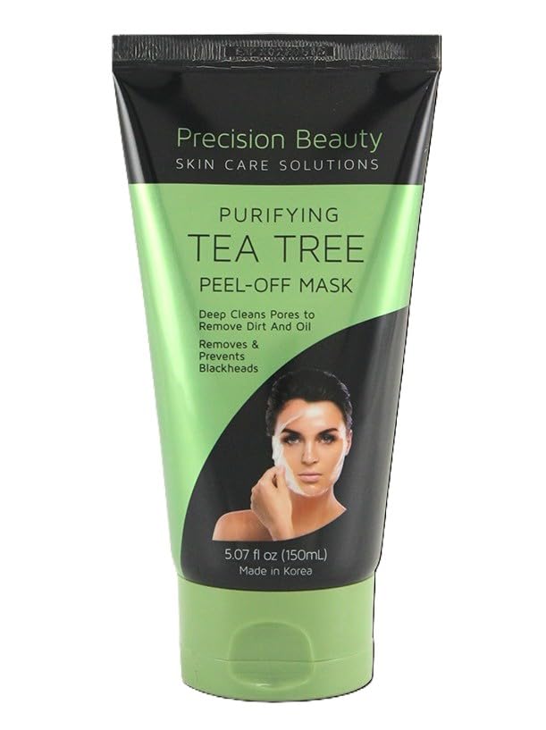 Precision Beauty Tea Tree Peel-off Face Mask – 5.7 oz Purifying Deep Clean for Oily Skin