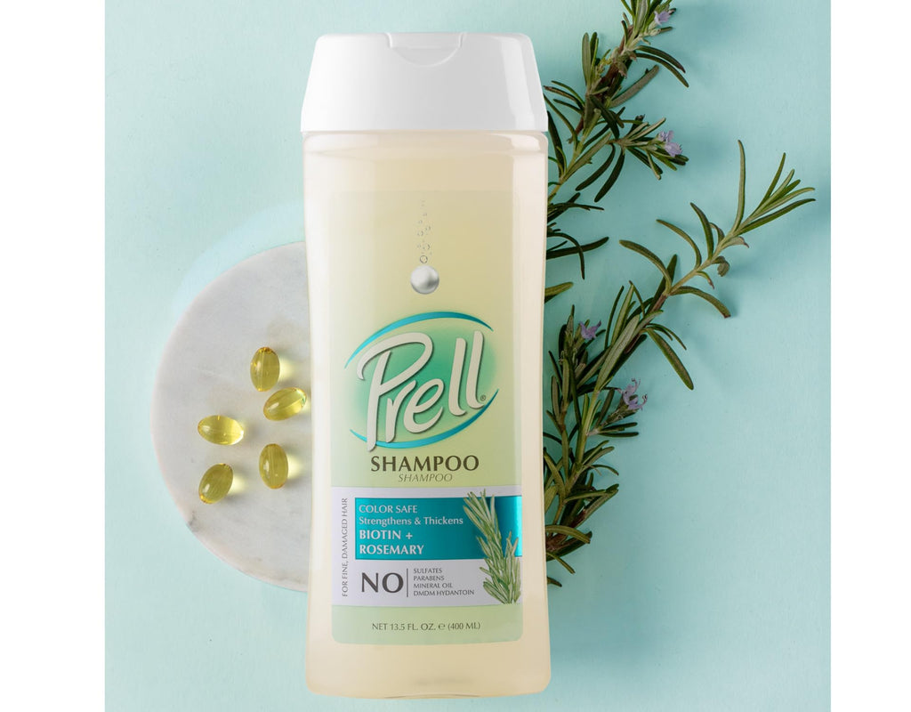 Prell Biotin + Rosemary Color-Safe Shampoo for Fine, Damaged Hair — 3-Pack, 13.5 fl oz